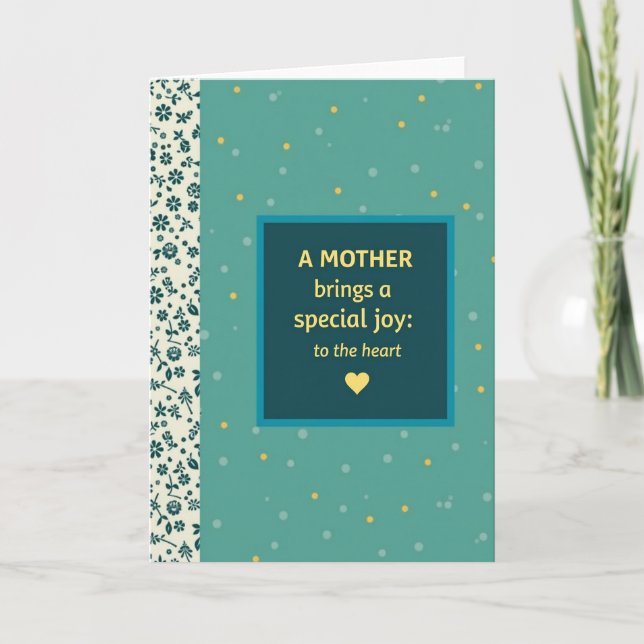 Teal Mothers Day Love Card (Front)