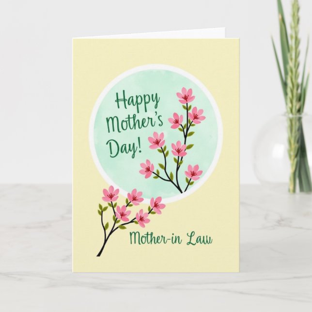 Teal Mothers Day Message Card (Front)