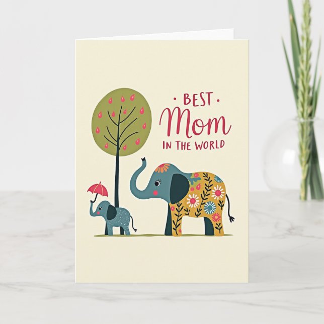 Teal Mothers Day Scene Card (Front)