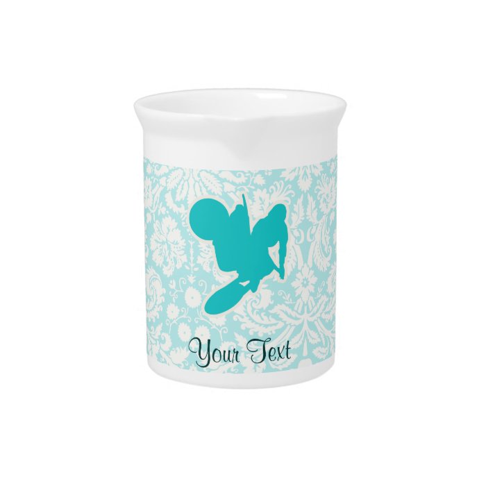 Teal Motocross Whip Drink Pitcher