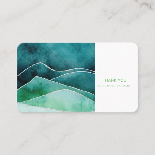 Teal mountains homemade make_up cosmetic business card