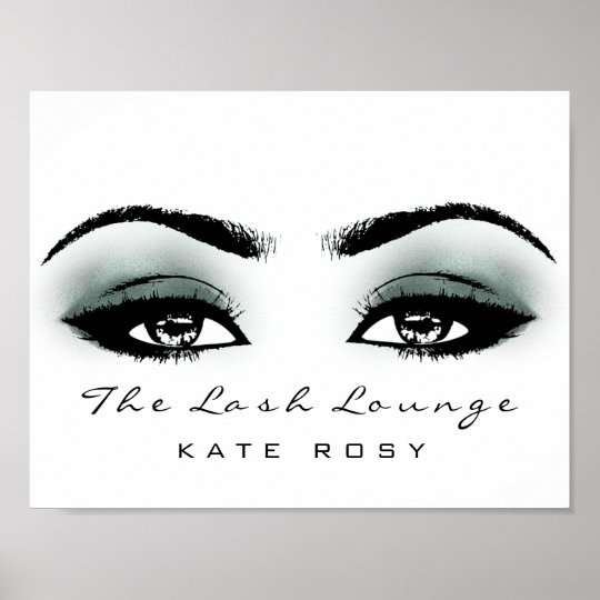 Teal Name Makeup Artist Beauty Studio Lashes Poster
