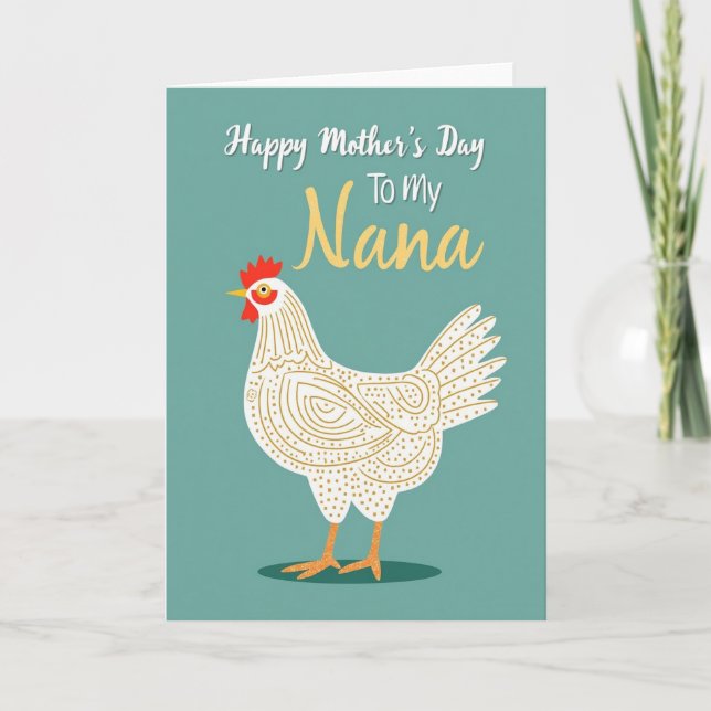 Teal Nana Mothers Day Card (Front)