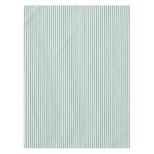Teal Narrow Vertical Ticking Stripe Tablecloth