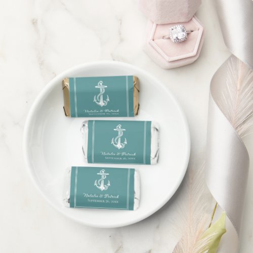 Teal Nautical Anchor Hersheys Miniatures