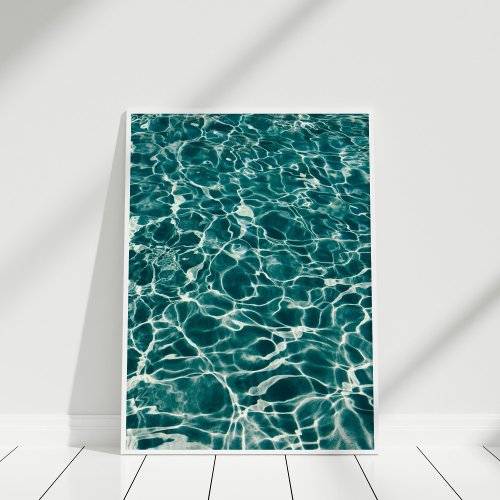 Teal Ocean Foam Poster