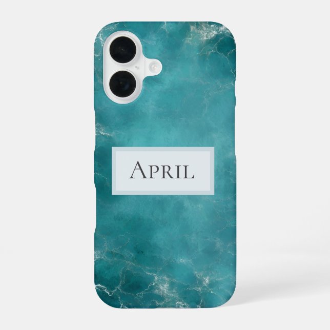 Teal Ocean Iphone Case (Back)