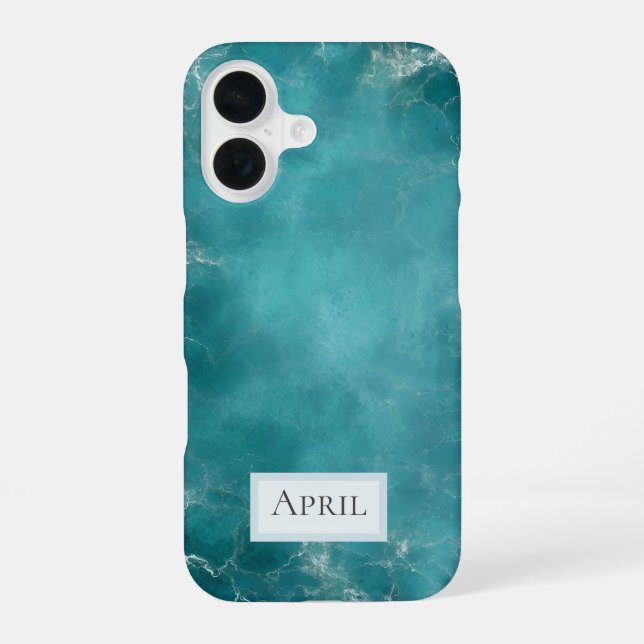 Teal Ocean Iphone Case (Back)