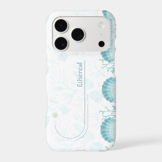 Teal Oceanic Pearls Personalised iPhone 17 Pro Case