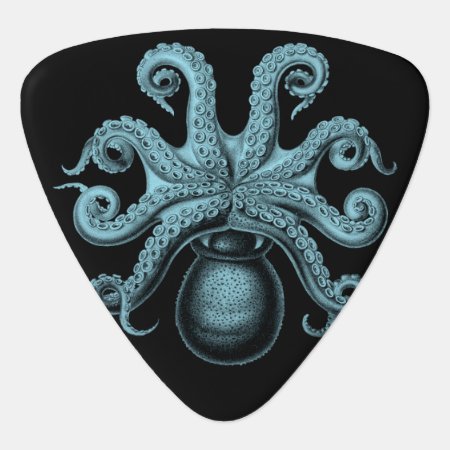Teal Octopus Guitar Pick