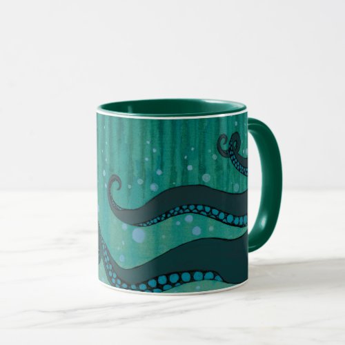 Teal Octopus Tentacles Mug