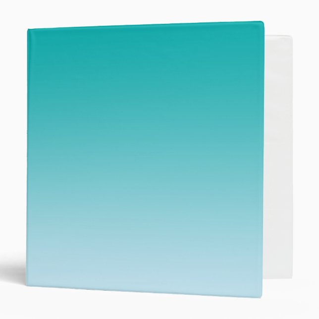 Teal Ombre 3 Ring Binder (Front/Inside)