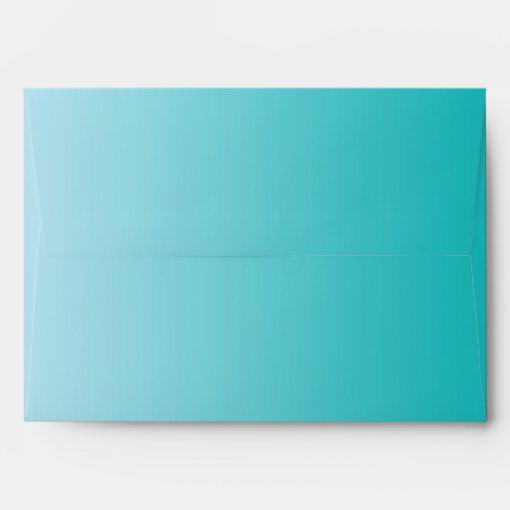 Teal Ombre A7 Linen Envelope Zazzle