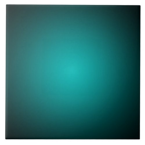 Teal Ombre Green Gradient Modern Minimalist Ceramic Tile