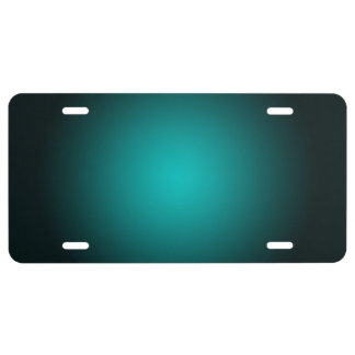 Teal Ombre Green Gradient Modern Minimalist License Plate
