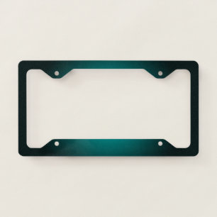 Teal Ombre Green Gradient Modern Minimalist License Plate Frame