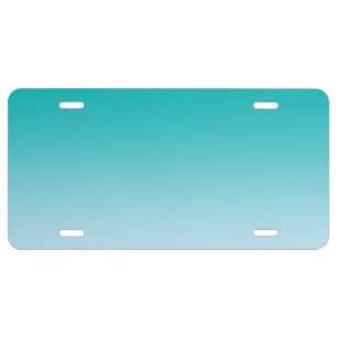 “Teal Ombre” License Plate