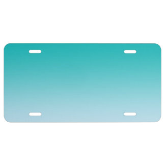 “Teal Ombre” License Plate