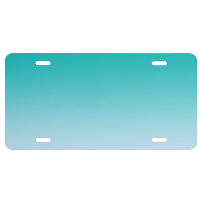 “Teal Ombre” License Plate (Front)