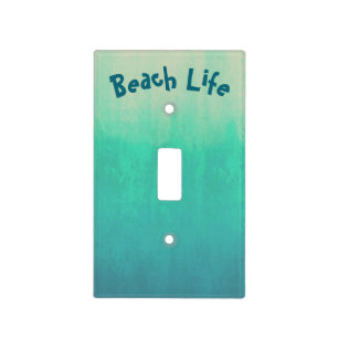 Teal Ombre Pattern Light Switch Cover