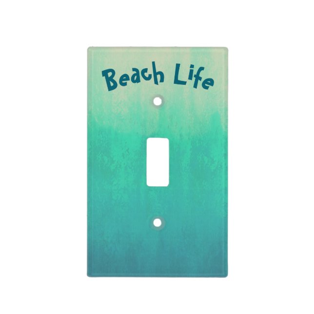 Teal Ombre Pattern Light Switch Cover (Front)