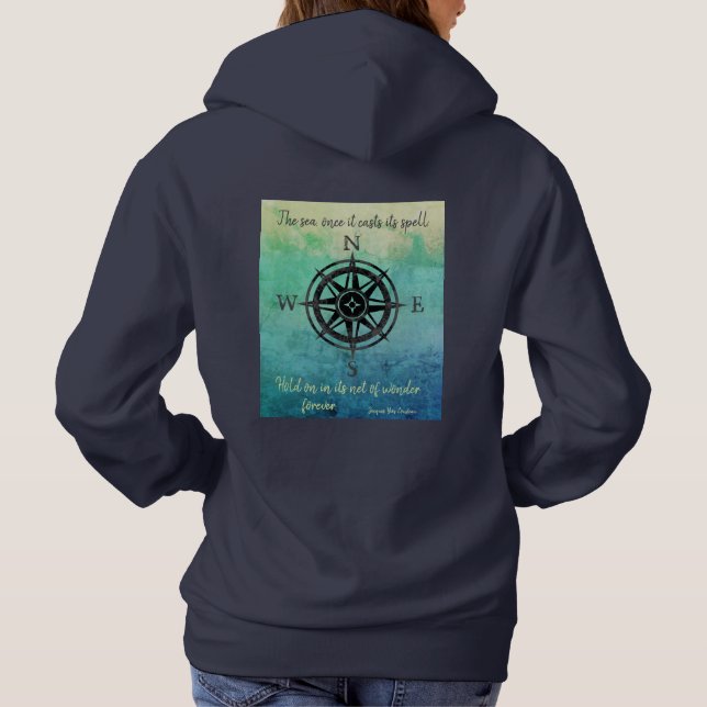 Teal Ombre Sea Hoodie (Back)