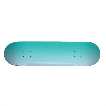 Teal Ombre Skateboard Deck by Comp_Skateboard_Deck at Zazzle