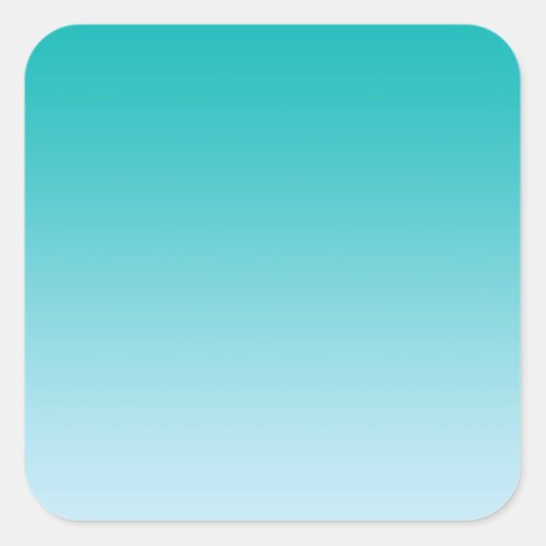 Teal Ombre Square Sticker