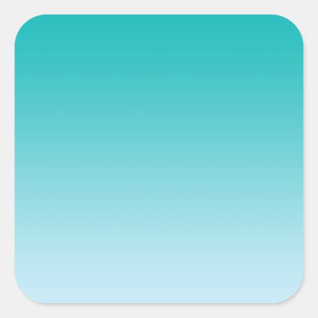 Teal Ombre Square Sticker (Front)