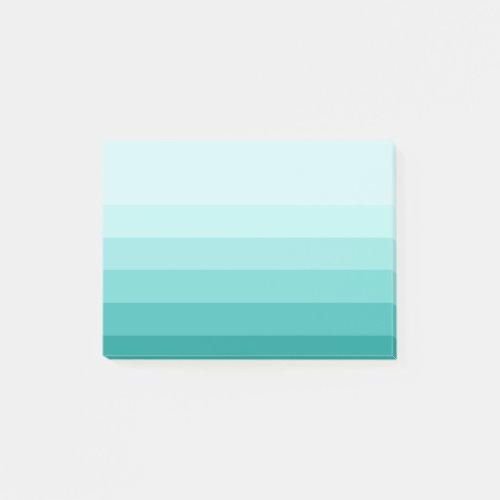 Teal Ombre Stripes Post_It Notes