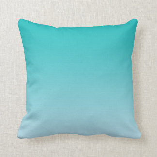 “Teal Ombre” Throw Pillow