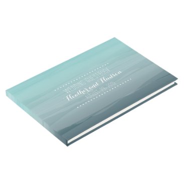 Teal Ombre Wedding Guestbook Teal Ombre Wedding Guestbook