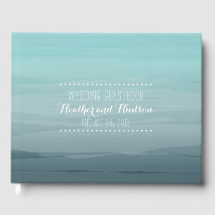 Teal Ombre Wedding Guestbook