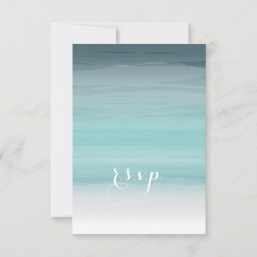 Teal Ombré Wedding RSVP