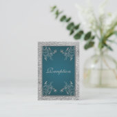 Teal on Pewter Enclosure Card (Standing Front)