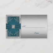 Teal on Pewter Placecards (Back)