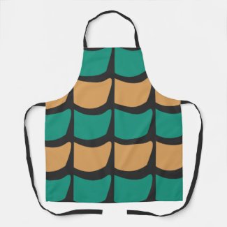 Teal Orange Abstract Pattern