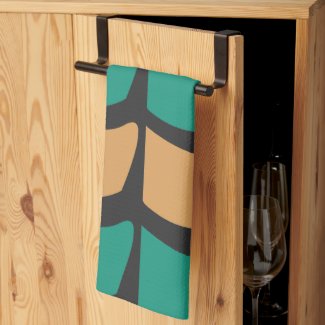 Teal Orange Abstract Pattern