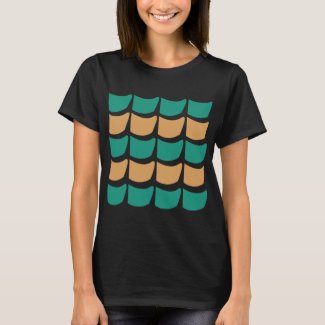 Teal Orange Abstract Pattern