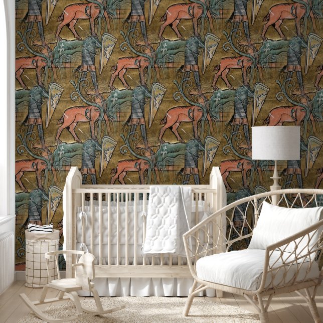 Teal Orange Knight Hunting  Wallpaper (Kids)