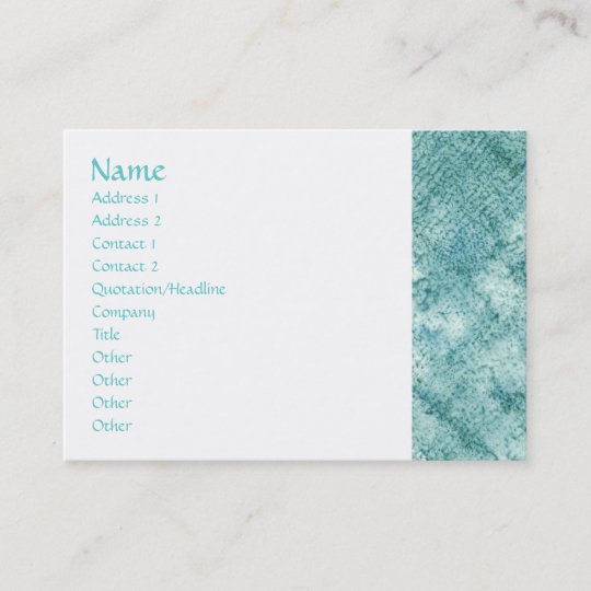 Teal Oversized Business Cards