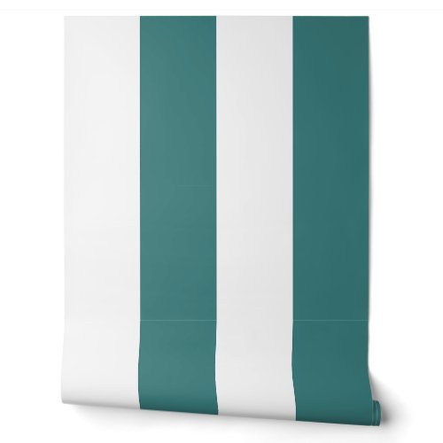 Teal Oversized Cabana Stripe Wallpaper Teal Oversized Cabana Stripe Wallpaper