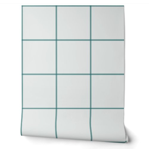 Teal Oversized Windowpane Check Wallpaper Teal Oversized Windowpane Check Wallpaper