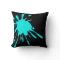 Teal Paint Splatter Black American MoJo Lumbar Pil