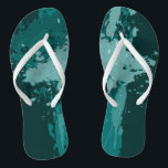 Teal Paint Splatter - Wedding Party Supply - Flip Flops<br><div class="desc">The teal paint splatter decorates flip flops which are part of the Splatter wedding design. The all-season teal wedding party accessory is great for offering alternative footwear to guests of a beach wedding. Does the teal-green hue differ from the one you envisioned? Change it! Browsing the Plan to Wed Store...</div>