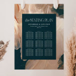 Teal painterly chic wedding 9 table seating chart foam board<br><div class="desc">Terracotta teal modern painterly abstract wedding table seating chart plan decor sign. Contact me for more options or delete any excess unneeded tables.</div>