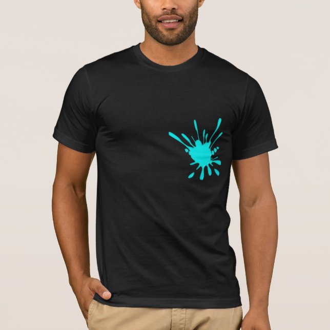 Teal Painters Splatter T-Shirt (Front)