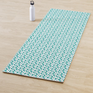 Teal Paisley Floral Pattern • Modern Boho  Yoga Mat