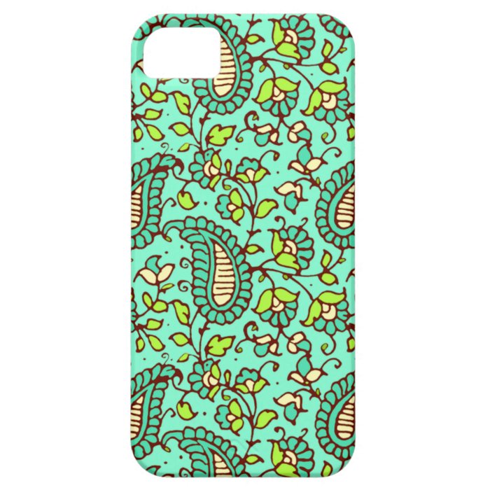 Teal Paisley iPhone 5 Case Mate ID