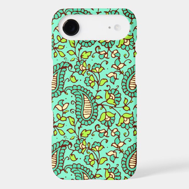 Teal Paisley iPhone 5 Case Mate Tough (Back)